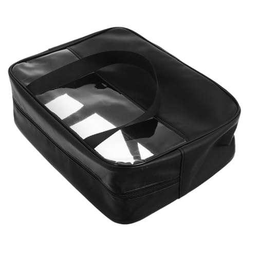 LRXIYODE Große Transparente Kosmetiktasche aus Wasserdichtem PVC mit Reißverschluss Geräumiger Kulturbeutel für Damen Tragbarer Organizer mit Praktischem Griff für Reise und Bad von LRXIYODE