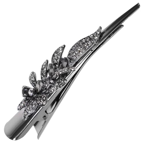LRXIYODE Große Vintage Haarklammer Entenschnabel aus Metall mit Funkelnden Strasssteinen Dekoratives Haarschmuck Accessoire für Dickes Haar Rutschfest und Elegant für Frauen und Mädchen von LRXIYODE