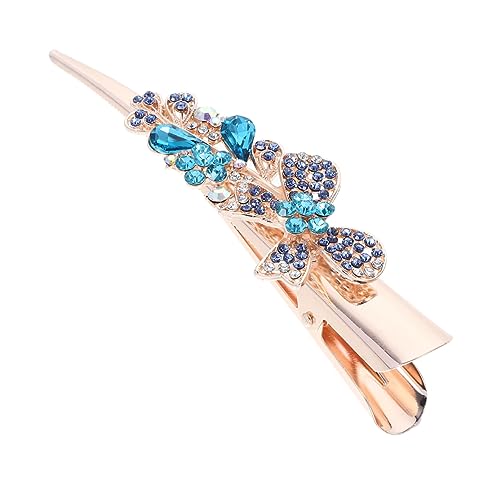 LRXIYODE Große Vintage Haarklammer aus Kristall Eleganter Alligator haarclip mit Blautönen Modischer Haarschmuck für Frauen Vielseitig für Hochzeit Party Alltag Geeignet von LRXIYODE