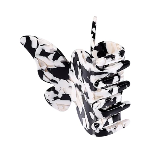 LRXIYODE Große Vintage Haarklammer aus Milchigem Acetat Eleganter Geometrischer Haarclip für Damen und Mädchen Robuste Haarkralle für Stilvolle Alltagsfrisuren und Büro Looks von LRXIYODE