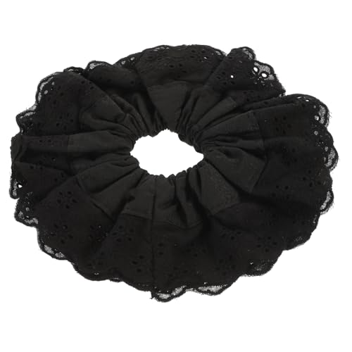 LRXIYODE Großer Elastischer Spitzen Haargummi mit Doppellagiger Französischer Spitze Zarter Haarschmuck für Frauen und Mädchen Flexibler Pferdeschwanzhalter für Eleganten Look und von LRXIYODE