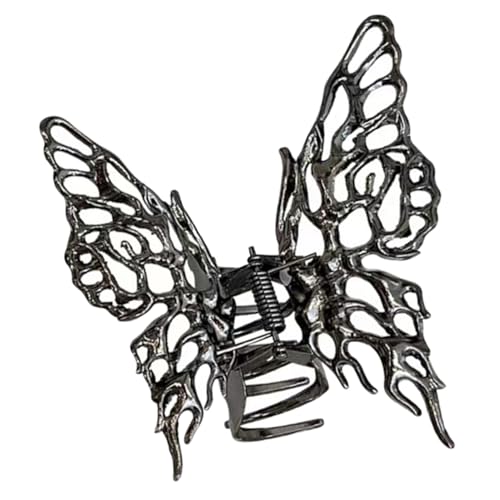 LRXIYODE Großer Schmetterling Haarklammer Clip für Damen Schwarze Haarspange Rutschfest für Makeup Sport Alltag Geeignet für Dickes und von LRXIYODE