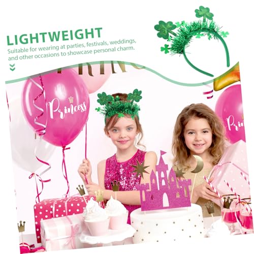 LRXIYODE Grünes Shamrock Haarband für Mädchen Leichter Bequemer Irischer Haarschmuck Doppellagiges Kleeblatt Design Modisches Accessoire für Saint Patrick's Day Party und Festlichkeiten von LRXIYODE