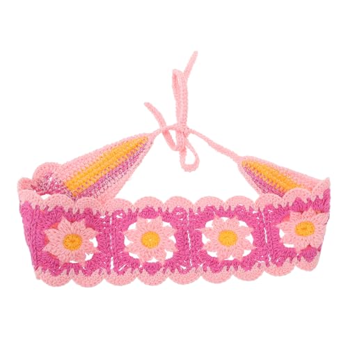 LRXIYODE Haarband Damen Häkelmuster Verstellbar Weiches Strick Stirnband mit Zierlicher Bindung Süßer Haarschmuck für Alltag und Festliche Anlässe von LRXIYODE