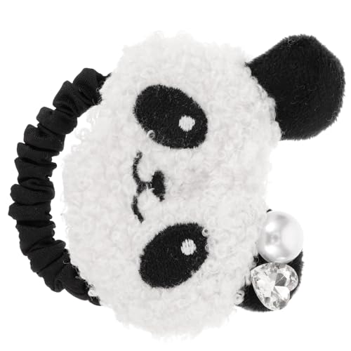 LRXIYODE Haargummi Mädchen Cartoon Panda Elastisch Hochdehnbar Weich Schonend Haarschmuck Kleine Scrunchies Für Damen Teenager Frisuren Accessoire von LRXIYODE