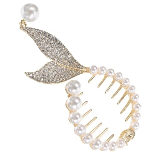 LRXIYODE Haarklammer Haarschmuck Damen Wasserdiamant Duttklemme für Dünnes Haar Rutschfeste Frisurenhilfe Kompakter French Bun Maker Stabiler Haarclip für Alltag und Hochzeit von LRXIYODE