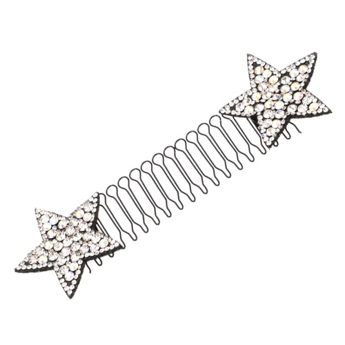 LRXIYODE Haarklammer Star Haarclip Haarfixierkamm mit Hoher Elastizität und Glatter Oberfläche Unsichtbarer Haarstyling Helfer für Damen Sicherer bei Alltag und Pflege Weißer Stern von LRXIYODE