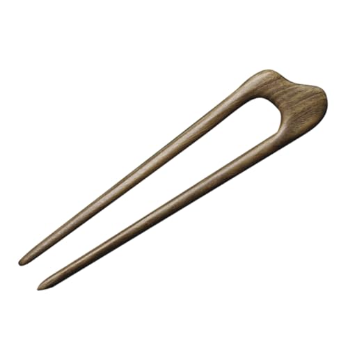 LRXIYODE Haarnadel aus grünem Sandelholz lang französische haarnadeln Form U-förmige Haarnadeln groß Vintage französische Haarnadel für Frauen Haarstäbchen französisch Damen von LRXIYODE