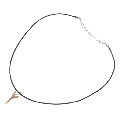 LRXIYODE Haifischzahn Anhänger Halskette für Mädchen Exotisches Design mit Lederband Einzigartiger Charmschmuck Handgefertigter Halsschmuck Modisches Accessoire für Damen von LRXIYODE