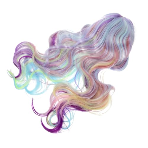 LRXIYODE Halloween Perücke Damen Lang Farbverlauf Regenbogen Wellen Lockig Cosplay Party Festival Make Up Zubehör LRXIYODE Halloween Perücke Damen Lang Farbverlauf Regenbogen Wellen Lockig Cosplay Party Festival Make Up Zubehör von LRXIYODE