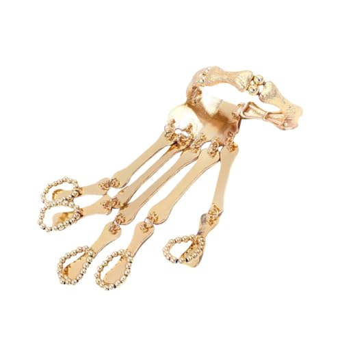 LRXIYODE Halloween Schädel Hand Armband Metall Bangle Punk Stil Unisex Schmuck für Party Cosplay und Halloween Kostüm Zubehör von LRXIYODE