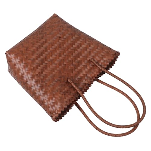 LRXIYODE Handgewebte Schultertasche Imitation Rattan Boho Stil Leichte Strandtasche mit Langem Gurt für Damen Einkauf Reise Freizeit Vielseitige Geflochtene Strohtasche LRXIYODE Handgewebte Schultertasche Imitation Rattan Boho Stil Leichte Strandtasche mit Langem Gurt für Damen Einkauf Reise Freizeit Vielseitige Geflochtene Strohtasche von LRXIYODE