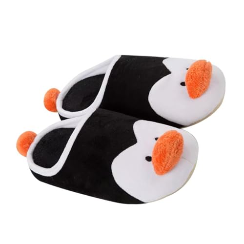 LRXIYODE Hausschuhe Warm Flauschig Korallenfleece Innenbereich Rutschfest Pinguin Motiv Kuschelige Pantoffeln für Herbst Winter Weihnachten Zufällige Farbe Zufällige Farbe von LRXIYODE