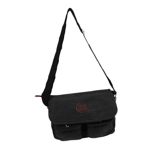 LRXIYODE Herren Umhängetasche Vintage Canvas Schultertasche Langlebig Große Kapazität Stylische Herren Messenger Bag Für Freizeit Reisen Alltag von LRXIYODE