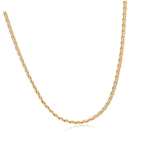 LRXIYODE Herrenmode Goldene Kette Curb Chain Dicke Glieder für Männer Stilvolle Halskette Hochwertiger Einzigartiges Design für Besondere Anlässe von LRXIYODE