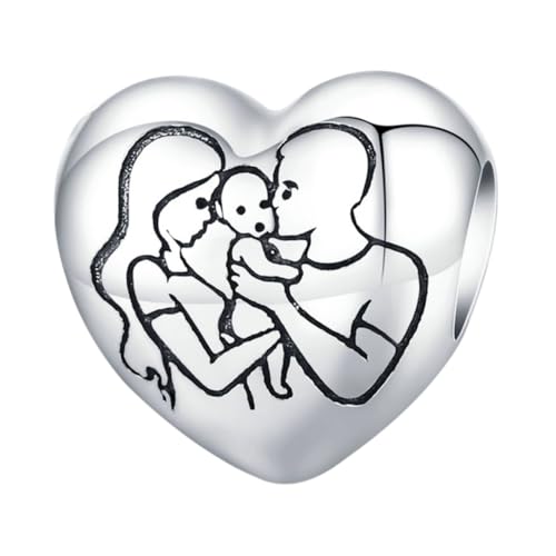 LRXIYODE Herz Anhänger Charm Silber für Armbänder und DIY Schmuckherstellung und Kunsthandwerk für Kreative von LRXIYODE