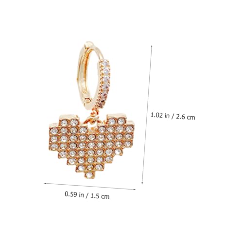 LRXIYODE Herzförmige Damen Ohrstecker Leicht und Modisch Funkelnde Ohrringe für Frauen Kreatives Design Hautfreundlich Passend für Teenager und Alltag Stilvolle Ohrdekoration von LRXIYODE