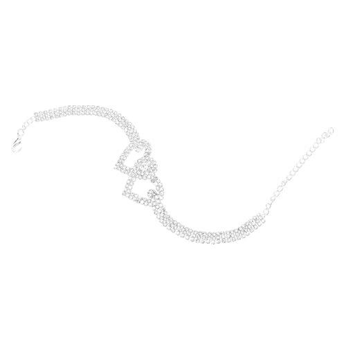 LRXIYODE Herzförmige Fußkette Verstellbare Anklet Eleganter Strand Schmuck für Frauen Funkelnde Accessoires für Outfit Modisches Fußschmuck für Besonderen von LRXIYODE