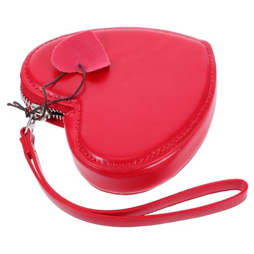 LRXIYODE Herzförmiger Münzbeutel Aus Pu Und Süßer Geldbeutel Für Frauen Praktischer Münz Und Kartenhalter Für Täglichen Gebrauch von LRXIYODE