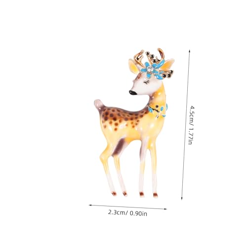 LRXIYODE Hirschbrosche Langlebigem Legierungs Niedlicher Tier Anstecker für Kleidung und Rucksack Vielseitiger Pin mit Kreativer Einfach zu Befestigen als Damen Accessoire von LRXIYODE