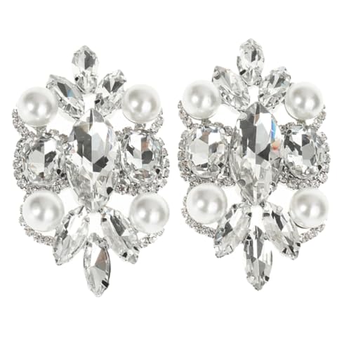LRXIYODE Hochwertige Hochzeitsschmuck Schuhclips mit Perlen und Strass Schuhbuckel für Damen Vielseitig Verwendbare Brautschmuck Accessoires Einfach zu Befestigen und Wiederverwendbar von LRXIYODE