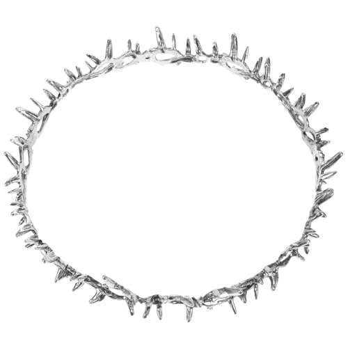 LRXIYODE Hochzeit Haarreif aus Metall Vintage Silber Party Haarschmuck Langlebige Braut Tiara für Geburtstagsfeier Abschlussball und Festzug Design für Damen von LRXIYODE