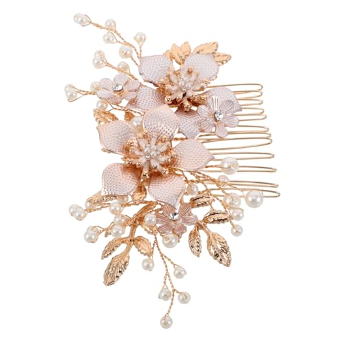 LRXIYODE Hochzeits Haarkamm mit Imitationsperlen Legierter Braut Schmuck für Damen Vielseitig für Hochzeit Ball und Festliche Anlässe Leicht und Robust für Ganztägigen Komfort von LRXIYODE