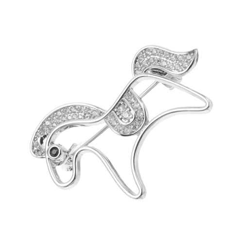 LRXIYODE Hohlgearbeitete Pferde-brosche als Vielseitige Schalhalter-nadel aus Stabilem Metall für Business Freizeit und Festliche Anlässe Leichter Schmuck für Anzug Mantel Pullover und von LRXIYODE