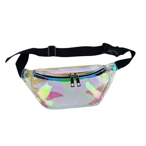 LRXIYODE Holografische Transparente Bauchtasche Multifunktional Leichte Sporttasche Damen Herren Kleines Gepäck für Reisen Wandern Fahrrad Fitness von LRXIYODE