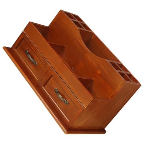 LRXIYODE Holz Aufbewahrungsbox mit Schublade Langlebiger Organizer für Kosmetik und Hautpflege Kompakte Glatte Kanten Sortiersystem für Lippenstift Eyeliner Augenbrauenstift Platzsparend von LRXIYODE