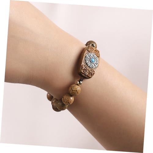 LRXIYODE Holzperlen Armband Damen Langlebiges Ästhetisches Schmuckstück aus Hochwertigem Holz Handgefertigt Vielseitig Kombinierbar Modisches Statement für Alltag und Besondere Anlässe von LRXIYODE