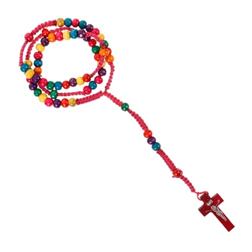 LRXIYODE Holzperlen Kreuzkette Handgefertigt Leichter Rosenkranz Anhänger Halskette für Damen und Herren Bequemes Tragen Alltag Party LRXIYODE Holzperlen Kreuzkette Handgefertigt Leichter Rosenkranz Anhänger Halskette für Damen und Herren Bequemes Tragen Alltag Party von LRXIYODE