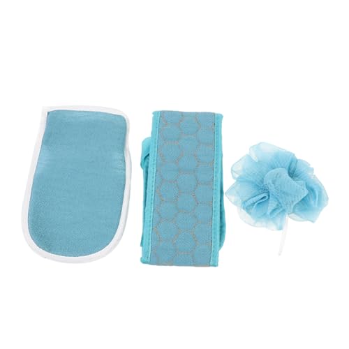 LRXIYODE Home Bath Shower Mitt Dreidimensional Gewebtes Hautfreundliches Peeling Handtuch Schnelltrocknend gegen Hautschmutz für Dusche Wellness und Reisen Blau Teilig von LRXIYODE