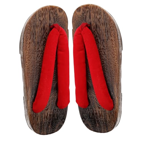 LRXIYODE Japanische Holzclogs Herren Sandalen Sommer Atmungsaktiv Hautfreundlich Stylisch Langlebig aus Holz und Eva rutschfest Modisches Design für Alltag und Freizeit von LRXIYODE