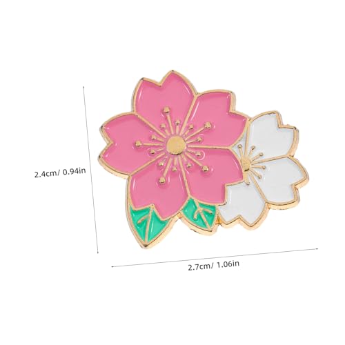 LRXIYODE Japanische Kirschblüten Emaille Brosche Detailliert Handgefertigt Langlebige Beschichtung Vielseitig Einsetzbar für Party Rucksack Jacke Modisches Accessoire für Damen und Herren von LRXIYODE