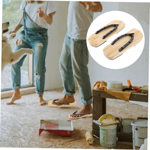 LRXIYODE Japanische Traditionelle Geta Sandalen für Herren Flache Holzclogs mit Atmungsaktivem Hautfreundlichem Design Langlebig und Komfortabel für Sommerlichen Alltag und von LRXIYODE