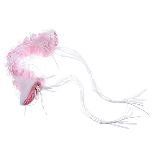 LRXIYODE Katzenohren Haarreif aus Plüsch mit Glocken Kostüm Accessoire Bequemes Party Haarband für Damen Modisches Cosplay Stirnband für Karneval und Freizeit von LRXIYODE