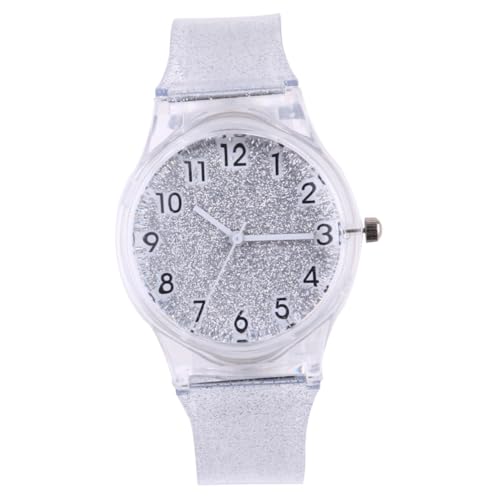 LRXIYODE Kinderuhr Transparent mit Glitzer Silikon Armband Verstellbar Modisch für Jungen Mädchen Kreatives Design Langlebig Komfortabel von LRXIYODE