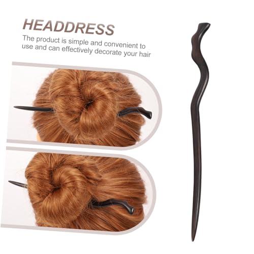 LRXIYODE Klassische Haarnadel aus Schwarzem Handgefertigter Haarstab Vintage Haarschmuck für Frauen Zubehör für Hanfu und Besondere Anlässe Natürlicher Duft von LRXIYODE