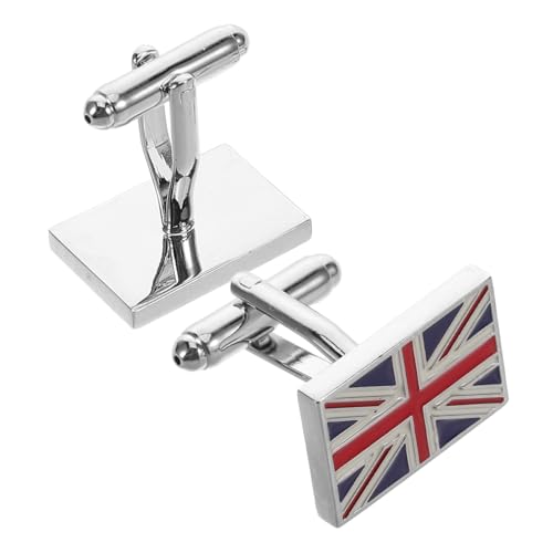LRXIYODE Klassische Manschettenknöpfe Herren Uk Flagge Messing Robust Langlebig Zeitloser Stil Vielseitiges Accessoire für Business und Gesellschaft von LRXIYODE