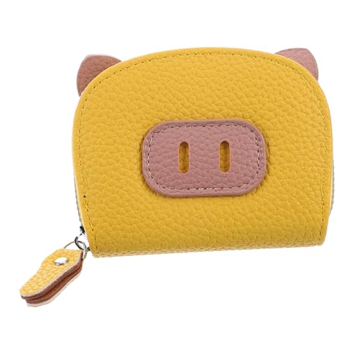 LRXIYODE Kleine Damen Geldbörse mit Süßem Schwein Modernes PU Portemonnaie mit Mehreren Kartenfächern Leichter Kompakter Münzbeutel für Teenager und Junge Mädchen Praktischer Kartenhalter von LRXIYODE
