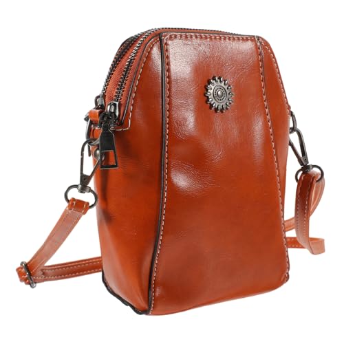 LRXIYODE Kleine Damen Handytasche Umhängetasche aus Robustem PU mit Reißverschluss für Mehr Stauraum Modische Mini Crossbody Tasche für Handy Geldbörse Schlüssel Vielseitig Einsetzbar von LRXIYODE