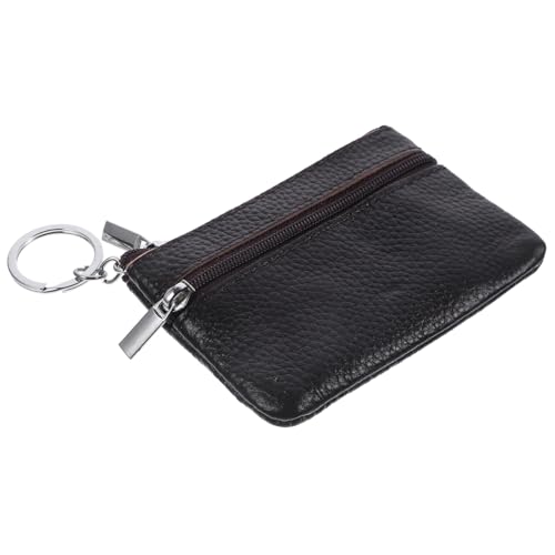 LRXIYODE Kleinledergeldbörse Für Damen Geldbörse Mit Schlüsselring Multifunktionale Reißverschlusstasche Für Münzen Und Kleine Accessoires Hochwertiges Kaffee Farbe von LRXIYODE