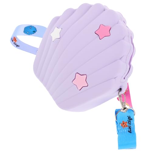 LRXIYODE Kleine Mädchen Umhängetasche Muschelform Silikon Wechselgeldbörse Schultertasche Modisch für Strand Geeignet Zufällige Farbe von LRXIYODE