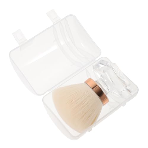 LRXIYODE Kleiner Puder Make Up Pinsel mit Weichen Borsten Leichter Hand Puderpinsel für Gesicht zum Auftragen von Highlighter und Losem Puder Kompakt und Einfach zu Reinigen für Frauen von LRXIYODE