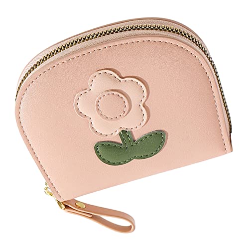 LRXIYODE Kleines Damen Kartenetui aus PU Material mit Zipper Kompakter Kartenhalter für Kreditkarten Business und Bargeld Multifunktionale Mini Geldbörse mit Schlüsselring Leicht und von LRXIYODE