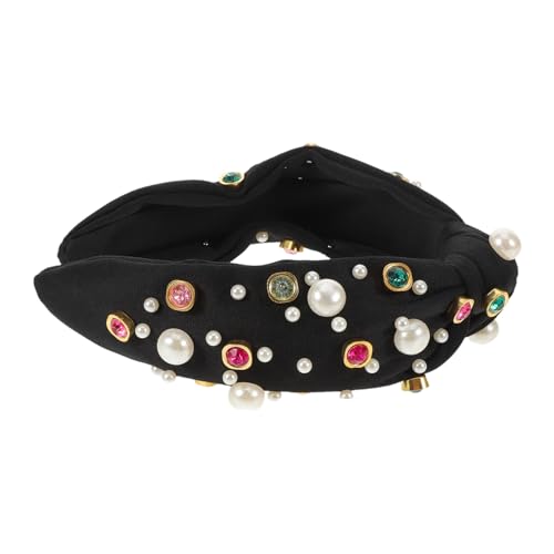 LRXIYODE Knotiges Strass Perlen Stirnband Damen Glitzerndes Stabiles Leichtes Haarband mit Rutschfester und Funkelnden Schmucksteinen für Vielseitige Outfits bei Alltag und Festen von LRXIYODE