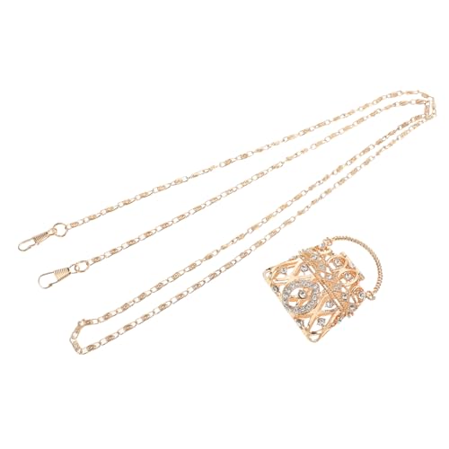 LRXIYODE Kompakte Handtasche mit Metallkette für Partys Reisen und Täglichen Gebrauch Goldene Designer Clutch für Mädchen und Damen von LRXIYODE