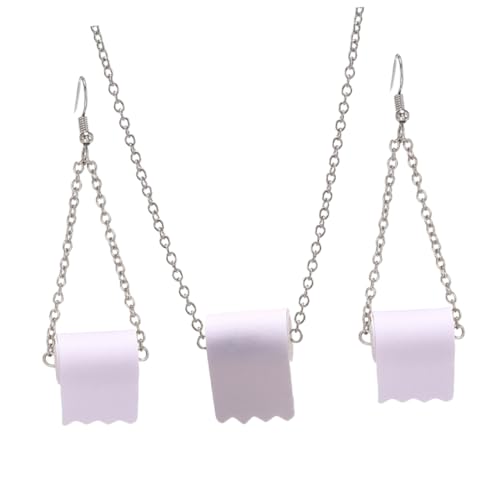 LRXIYODE Teiliges Ohrring-halsketten-set Aus Lederrolle Und Papierform Für Damen Kreative Ohrschmuck Baumelnde Ohrringe Ohrring Set Ohrringe Für Frauen von LRXIYODE