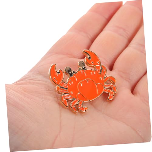 LRXIYODE Krabben-reversnadel Aus Metall Kleiderschmuckbrosche Clip Für Pullover Kleid Anzug Schal Rucksack Hut Tasche Brust Kragen Dekorativ Legierung Schnalle Tier Abzeichen Brosche Schmuc von LRXIYODE